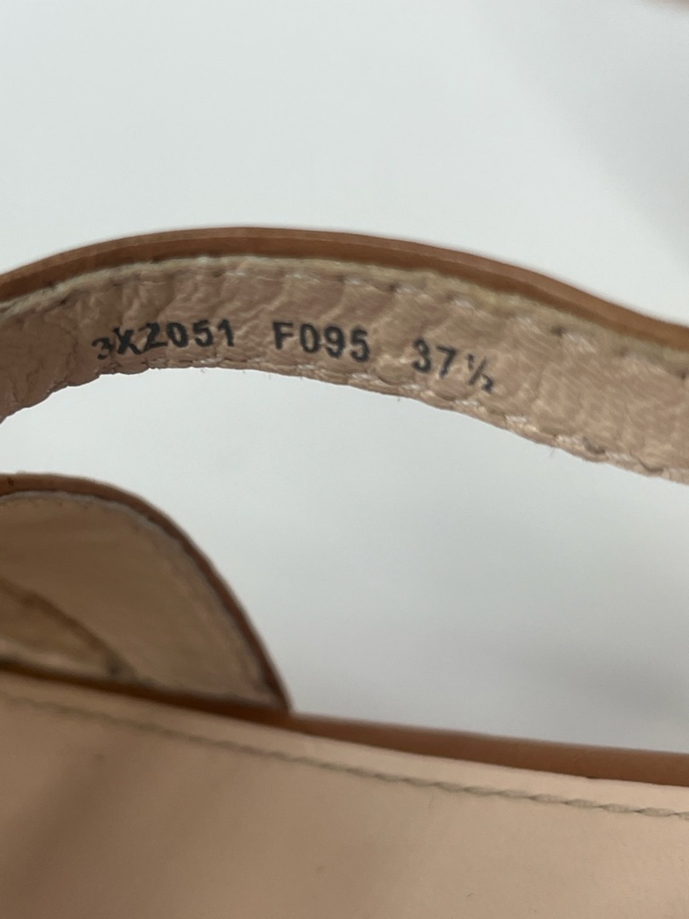 Prada Leather Wedge Sandals, Size 7.5 - Picture 7 of 8